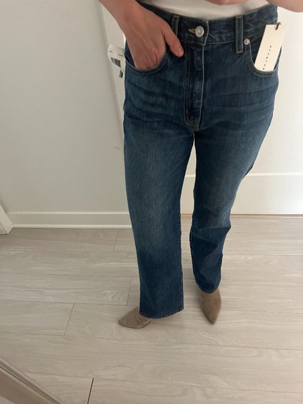 SLVRLAKE London Split Hem Straight Leg Jeans NWT Size 28
